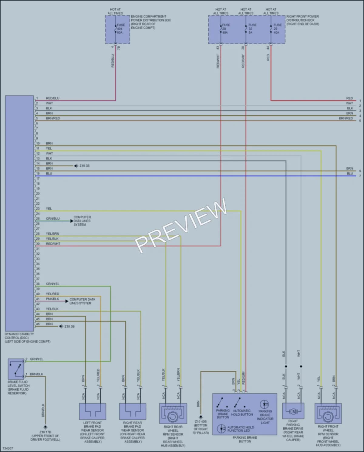 2020 BMW X4M Anti Lock Brakes wiring diagram preview