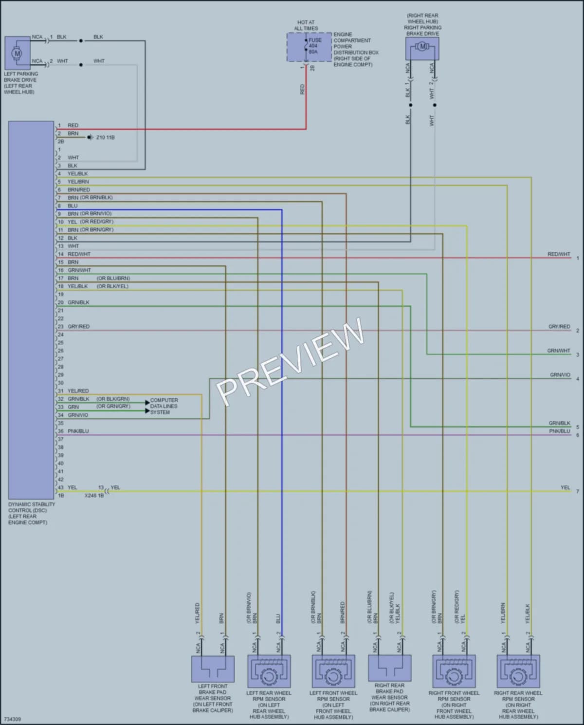 2020 BMW X5M Anti Lock Brakes wiring diagram preview
