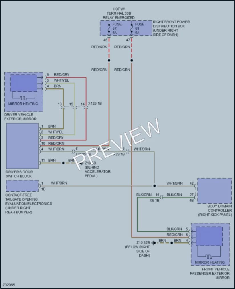 2020 BMW X5M Defoggers wiring diagram preview