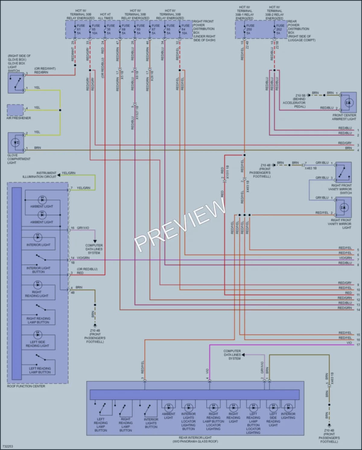 2020 BMW X5M Interior Lights wiring diagram preview