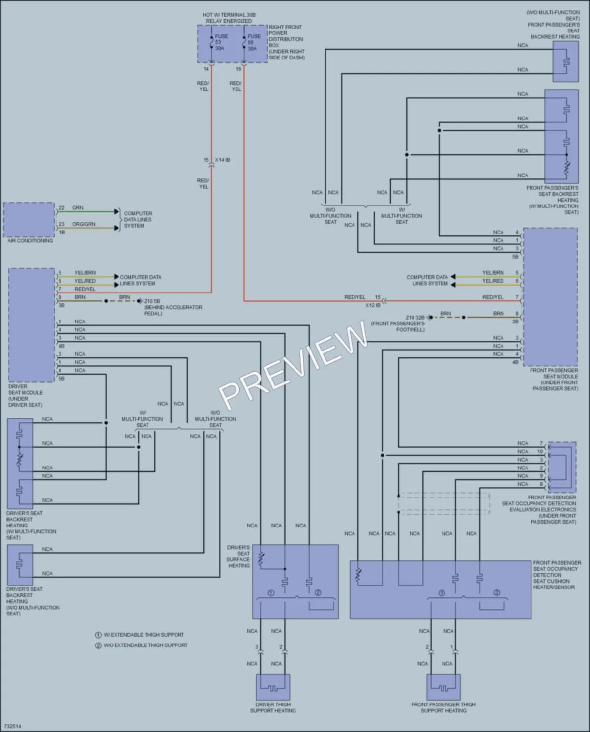 2020 BMW X5M Power Seats wiring diagram preview