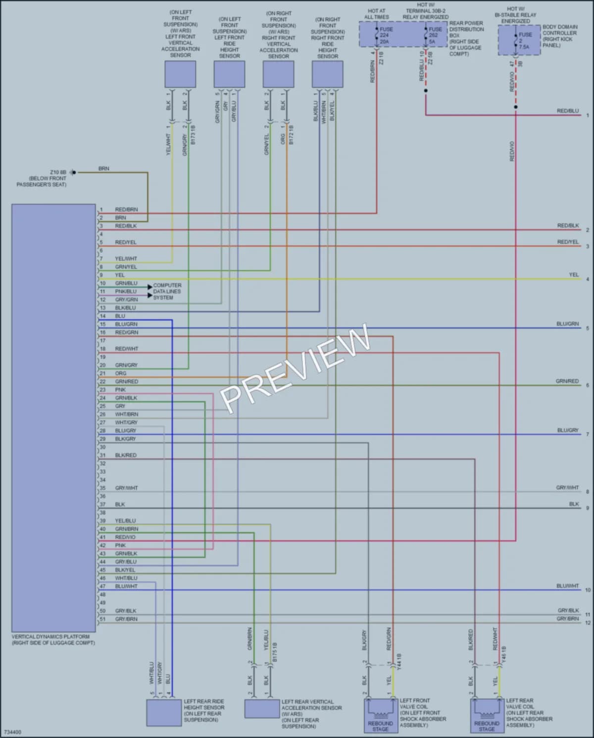2020 BMW X6 Electronic Suspension wiring diagram preview