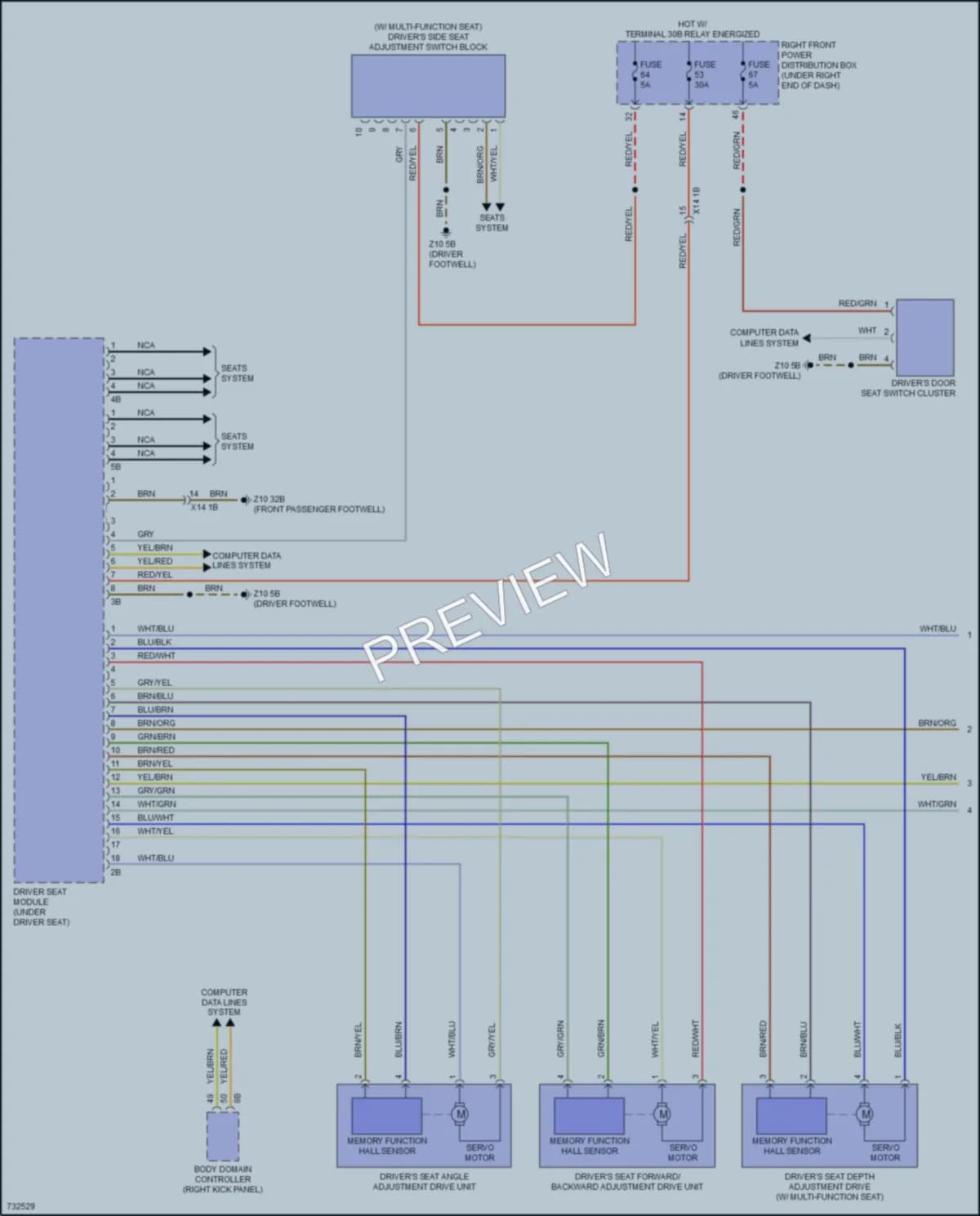 2020 BMW X6 Memory Systems wiring diagram preview