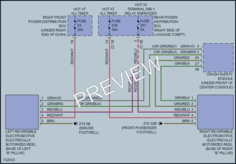 2020 BMW X6 Passive Restraints wiring diagram preview