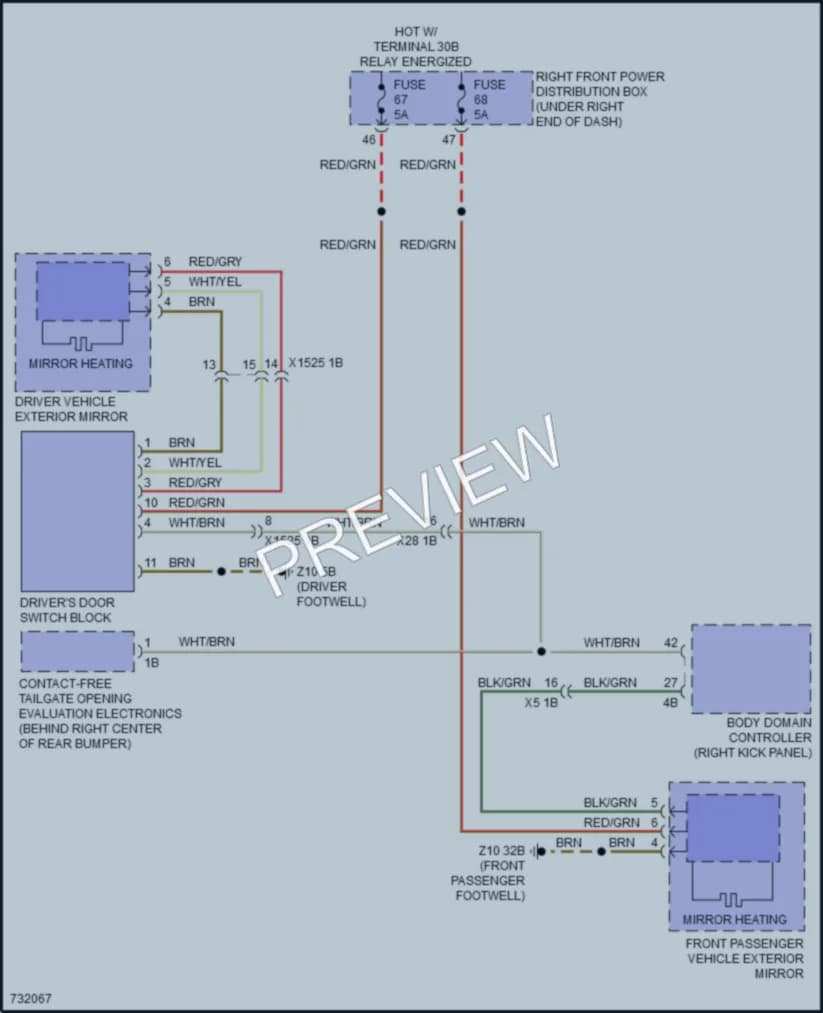 2020 BMW X6M Defoggers wiring diagram preview