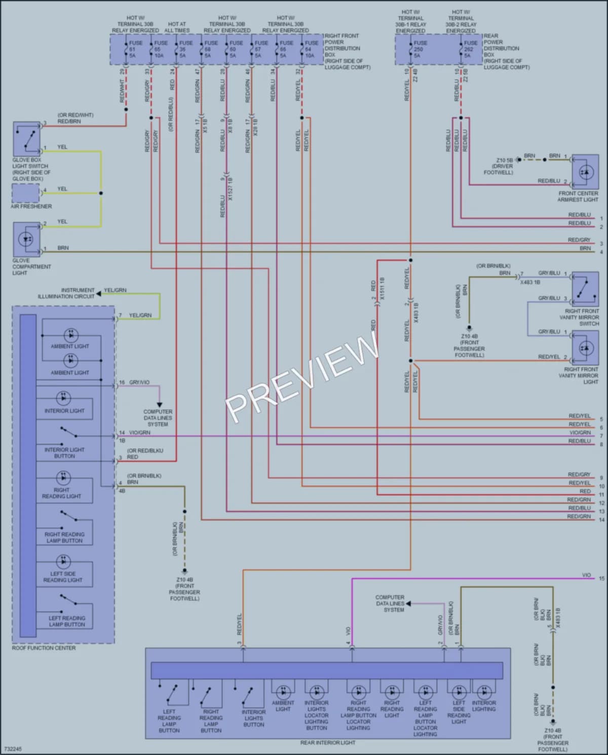 2020 BMW X6M Interior Lights wiring diagram preview