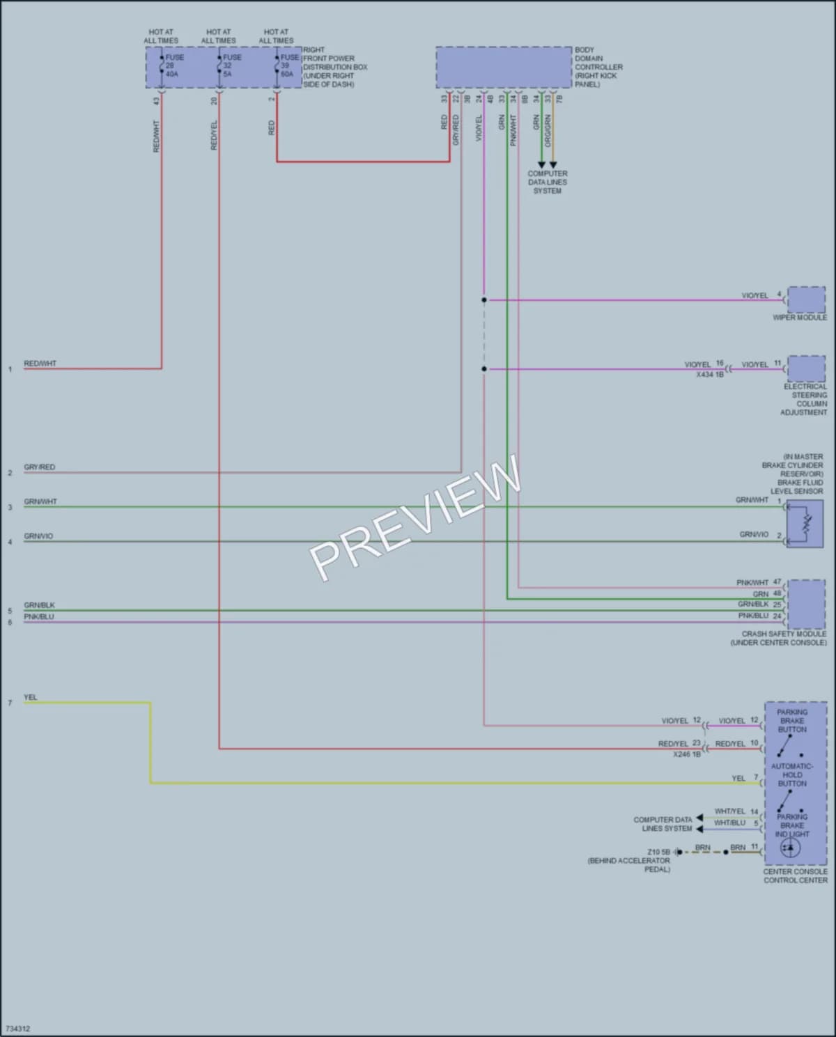 2020 BMW X7 Anti Lock Brakes wiring diagram preview