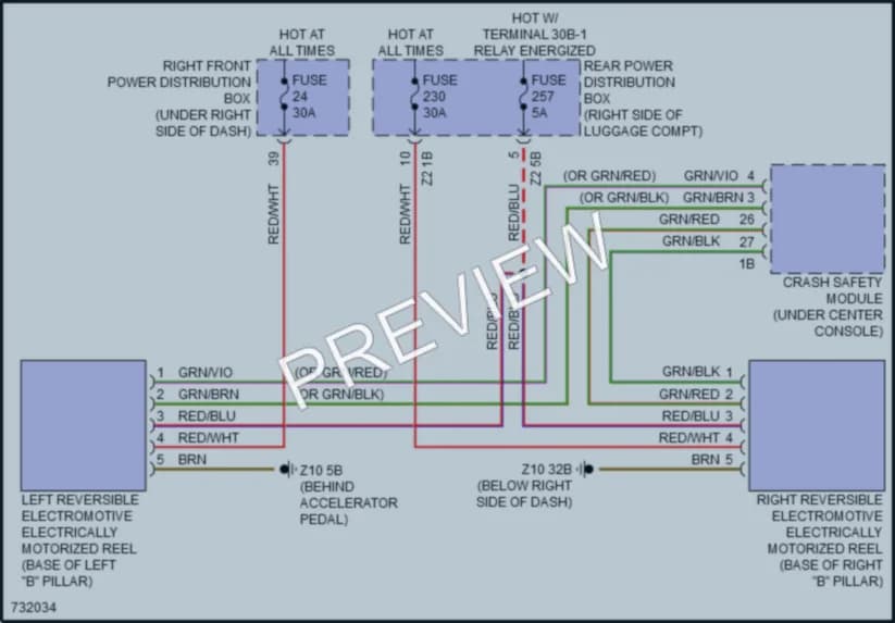 2020 BMW X7 Passive Restraints wiring diagram preview