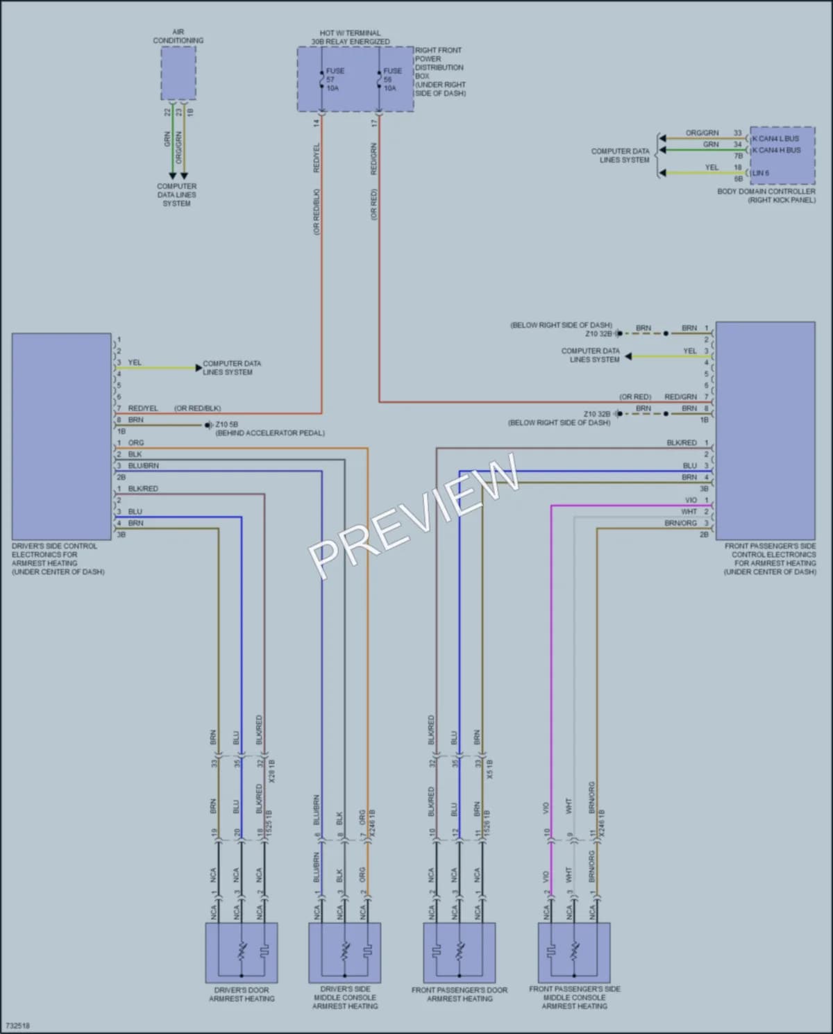 2020 BMW X7 Power Seats wiring diagram preview