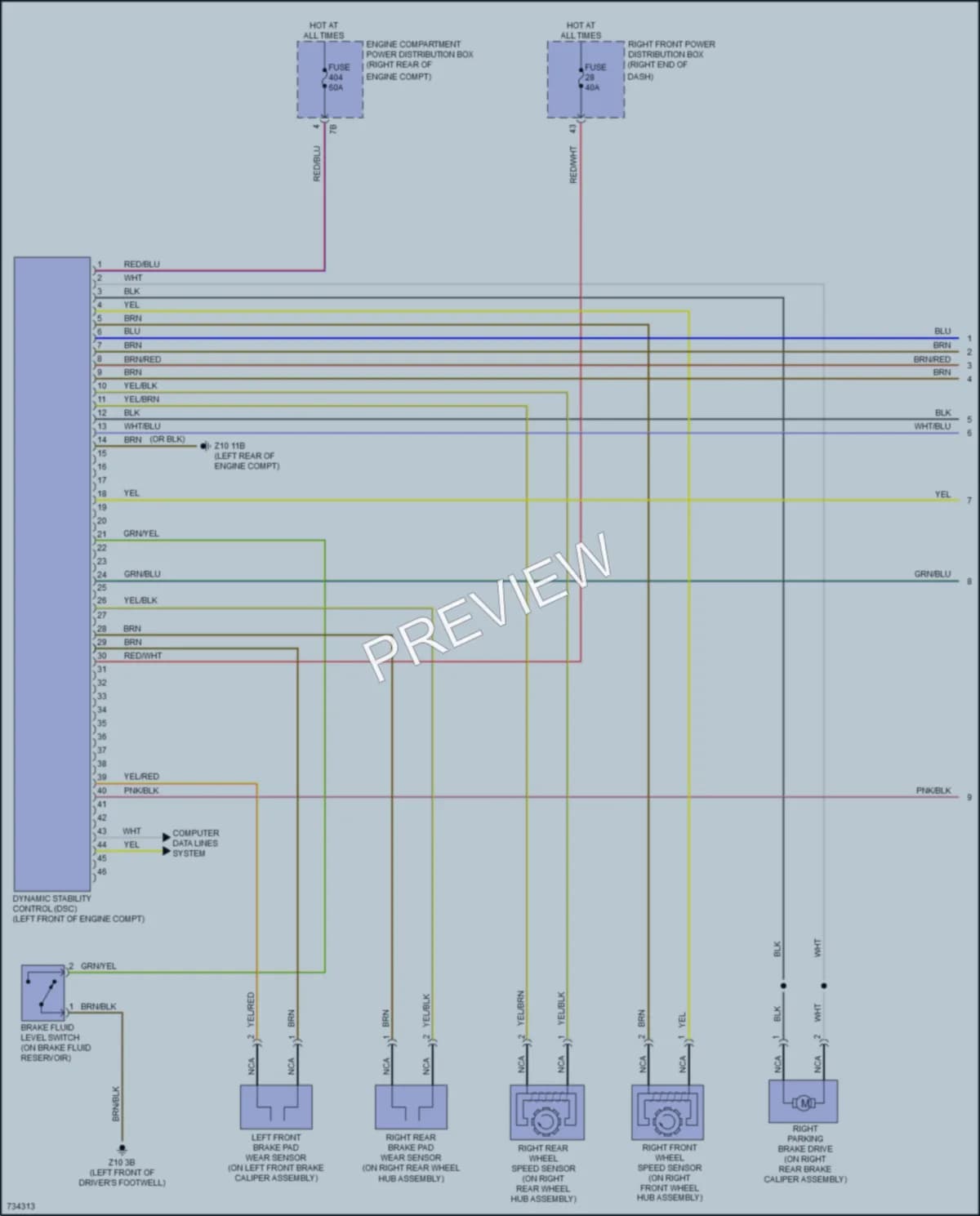 2020 BMW Z4 Anti Lock Brakes wiring diagram preview