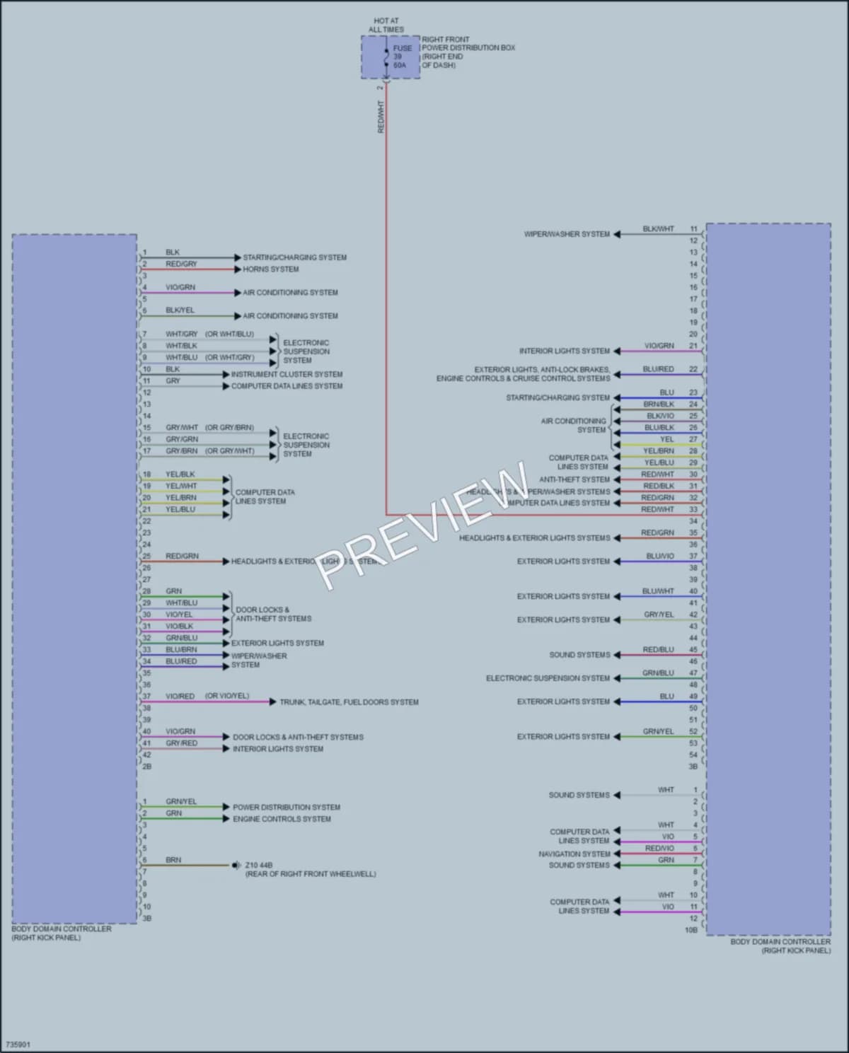 2020 BMW Z4 Body Control Modules wiring diagram preview