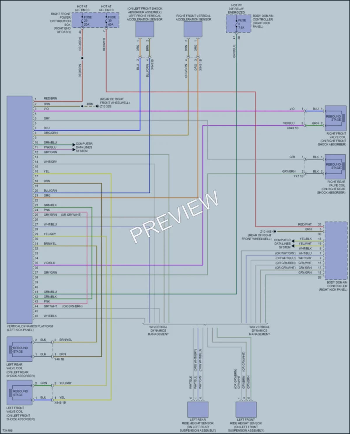 2020 BMW Z4 Electronic Suspension wiring diagram preview