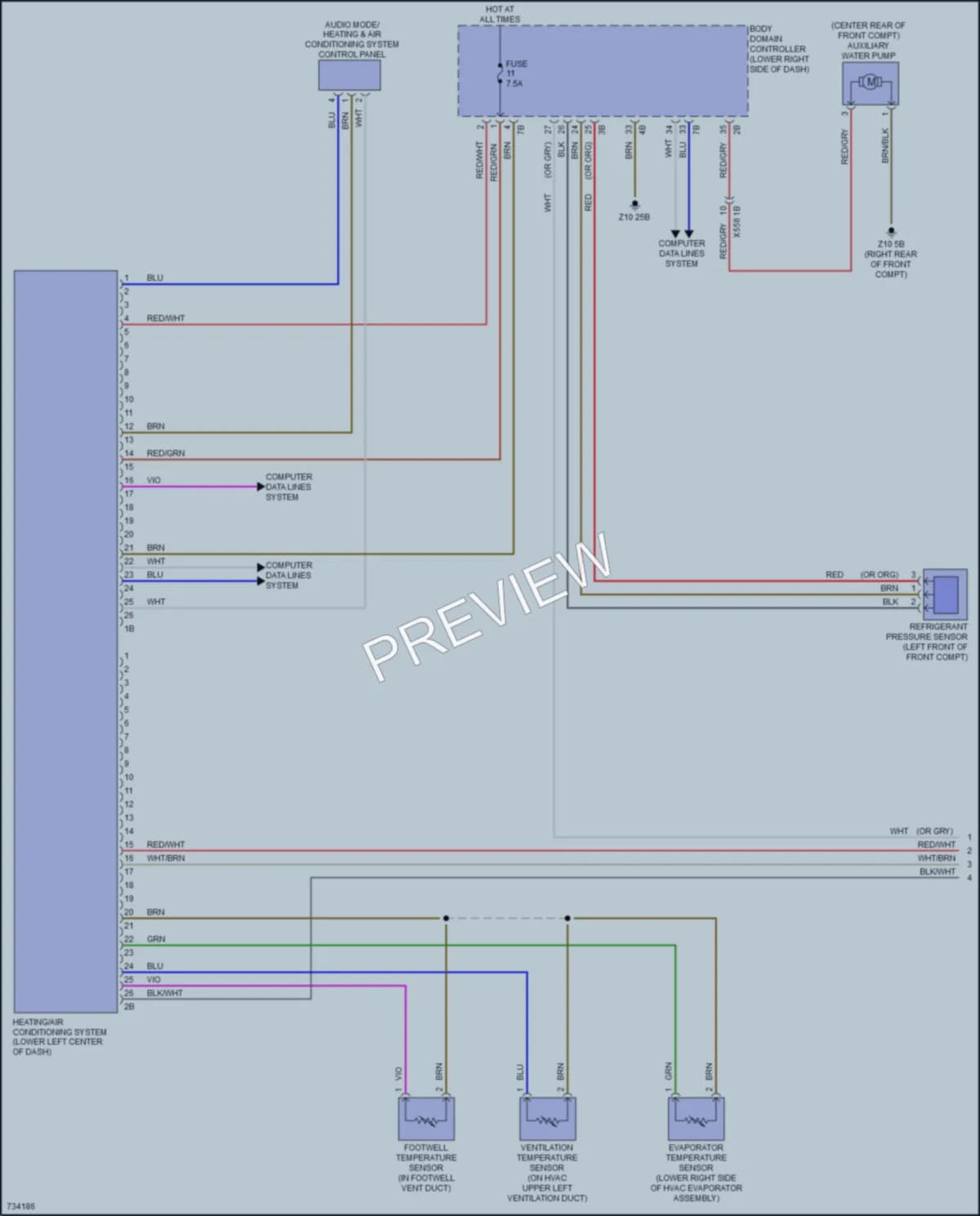 2020 BMW i3 Air Conditioning wiring diagram preview