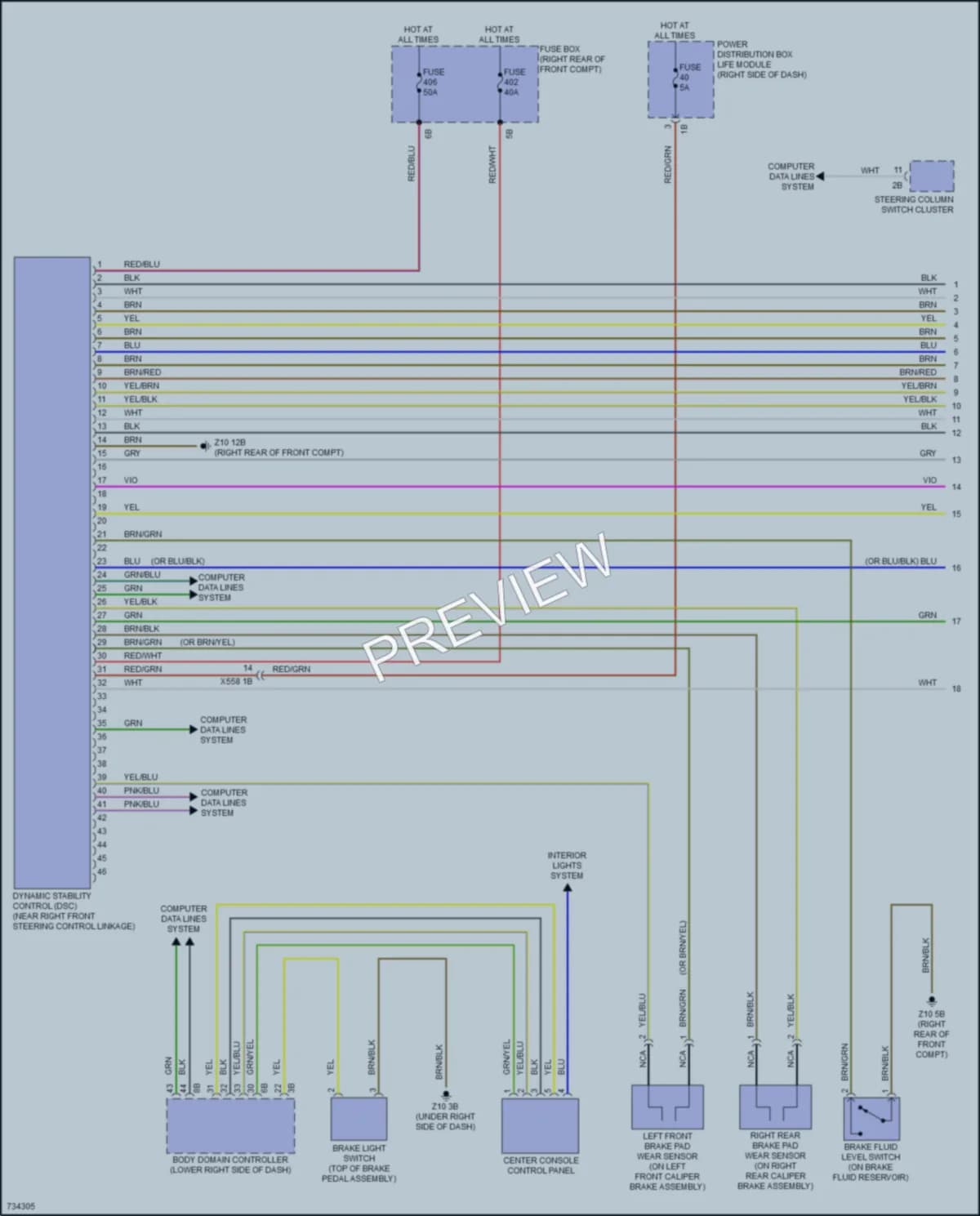 2020 BMW i3 Anti Lock Brakes wiring diagram preview