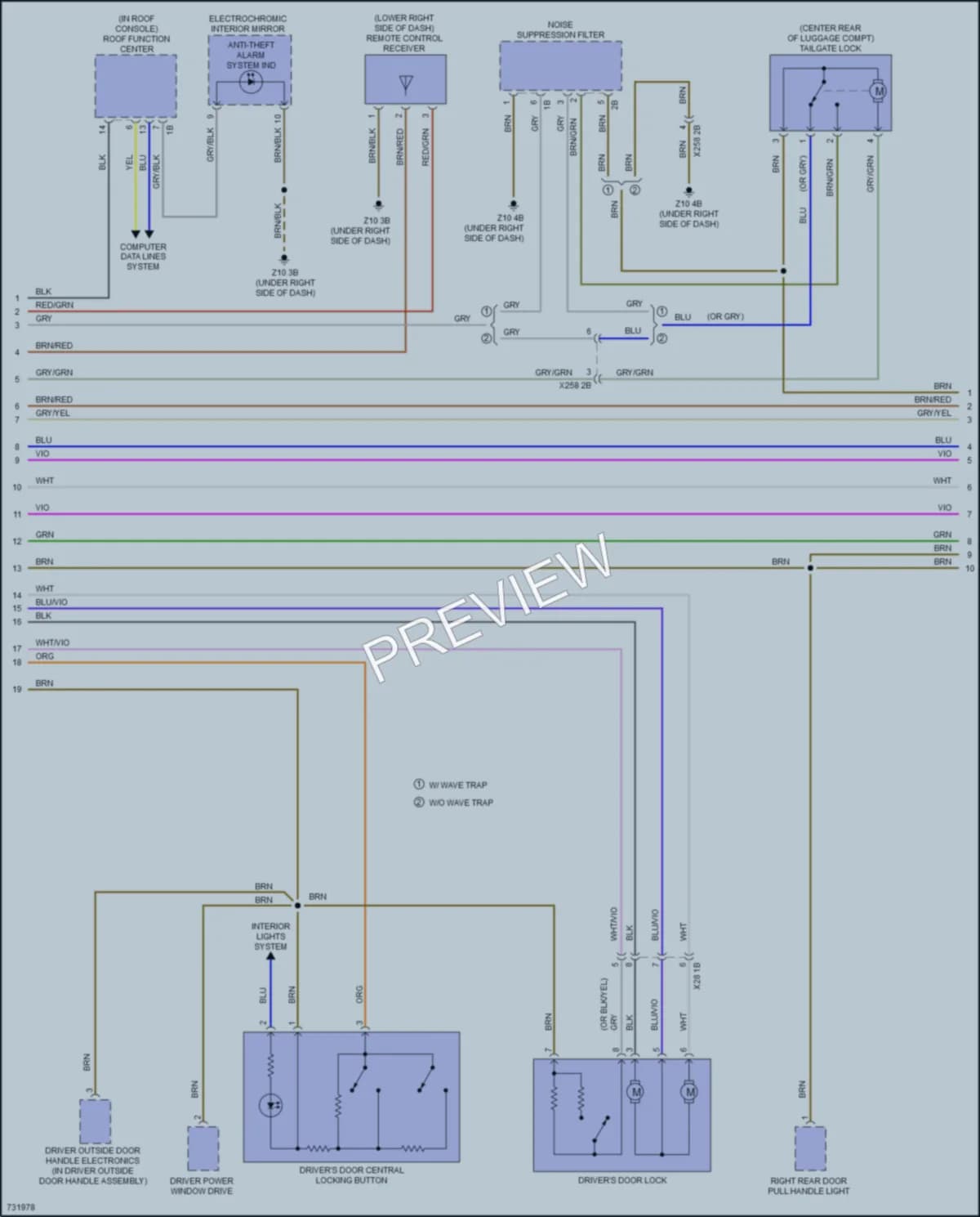2020 BMW i3 Anti Theft wiring diagram preview