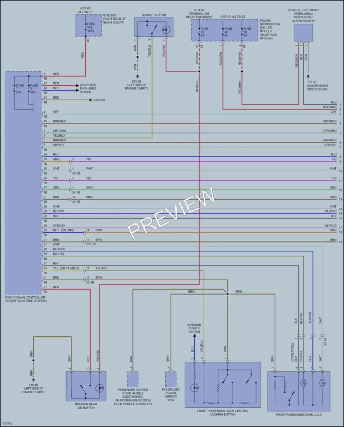 2020 BMW i3 Power Door Locks wiring diagram preview