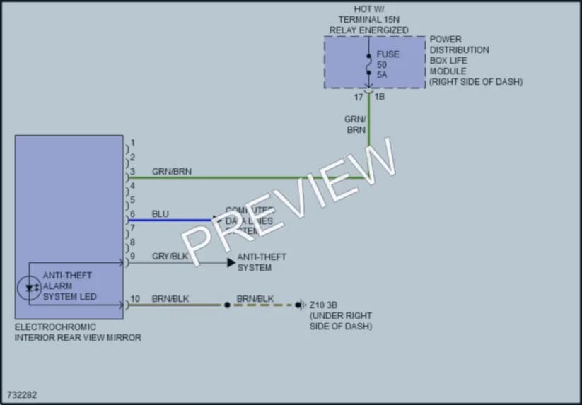 2020 BMW i3 Power Mirrors wiring diagram preview