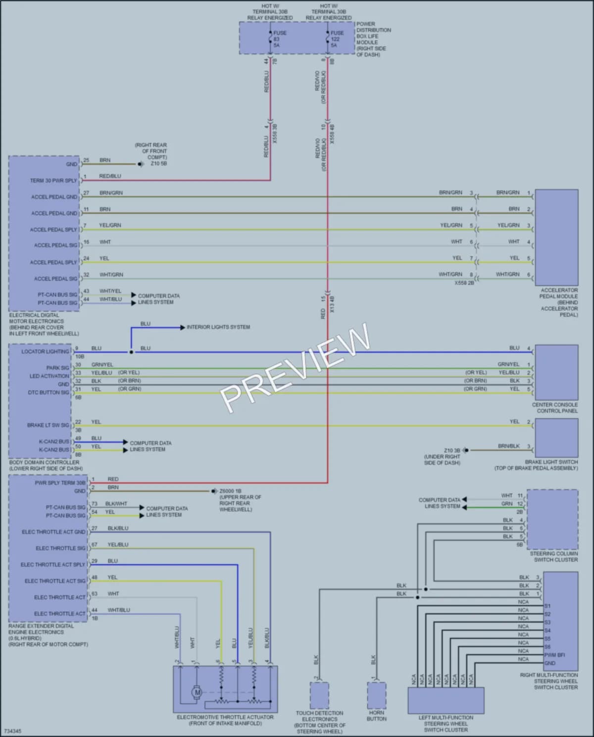 2020 BMW i3s Cruise Control wiring diagram preview