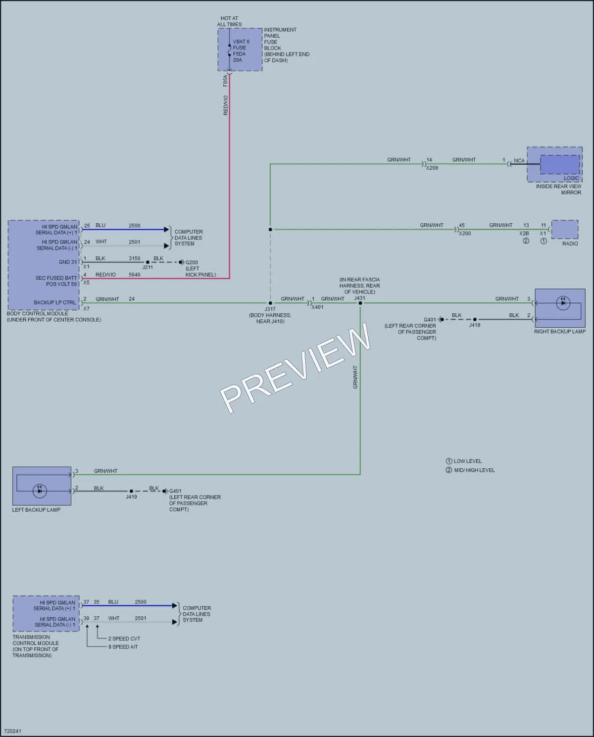 2020 Buick EncoreGX Exterior Lights wiring diagram preview