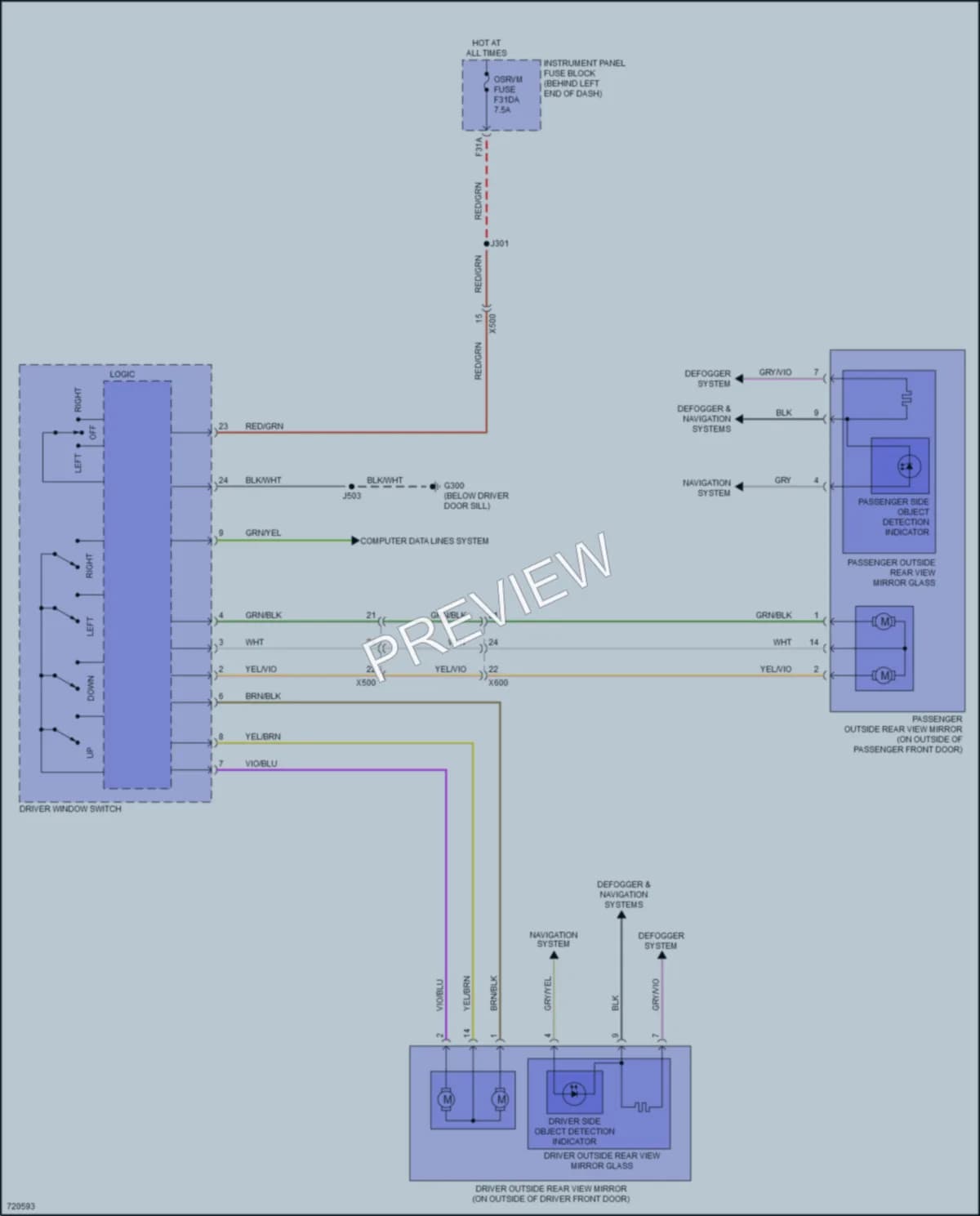 2020 Buick EncoreGX Power Mirrors wiring diagram preview