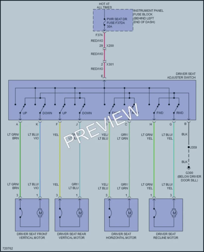2020 Buick EncoreGX Power Seats wiring diagram preview