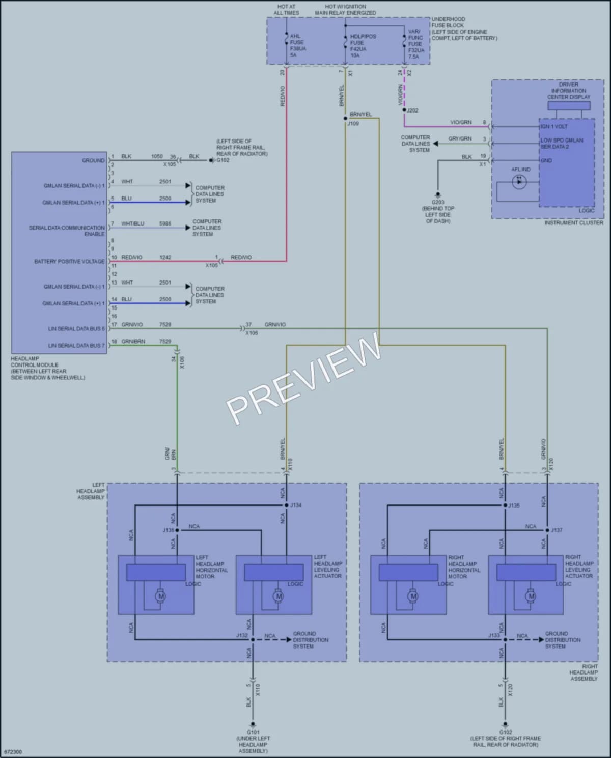 2020 Buick Envision Headlights wiring diagram preview