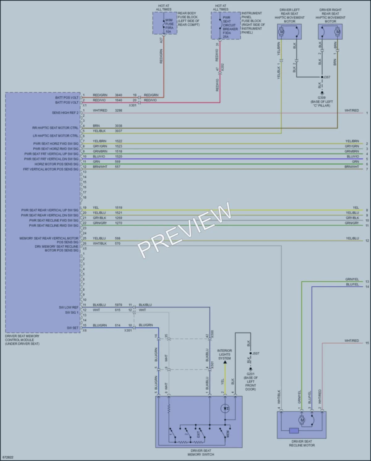 2020 Buick Envision Memory Systems wiring diagram preview