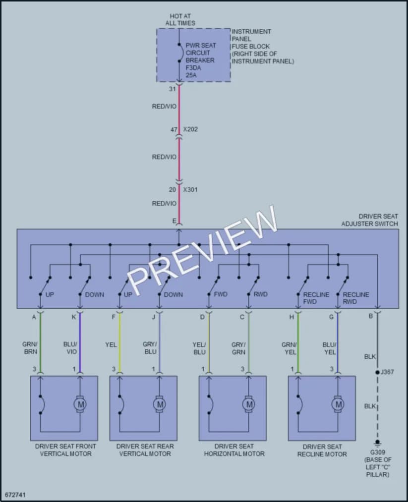 2020 Buick Envision Power Seats wiring diagram preview