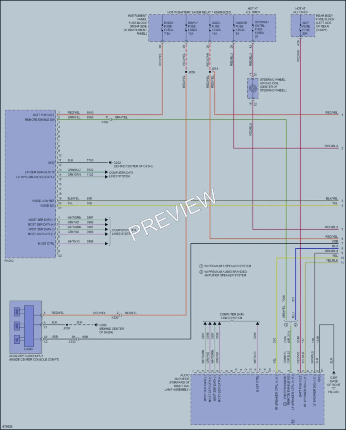 2020 Buick Envision Radio wiring diagram preview