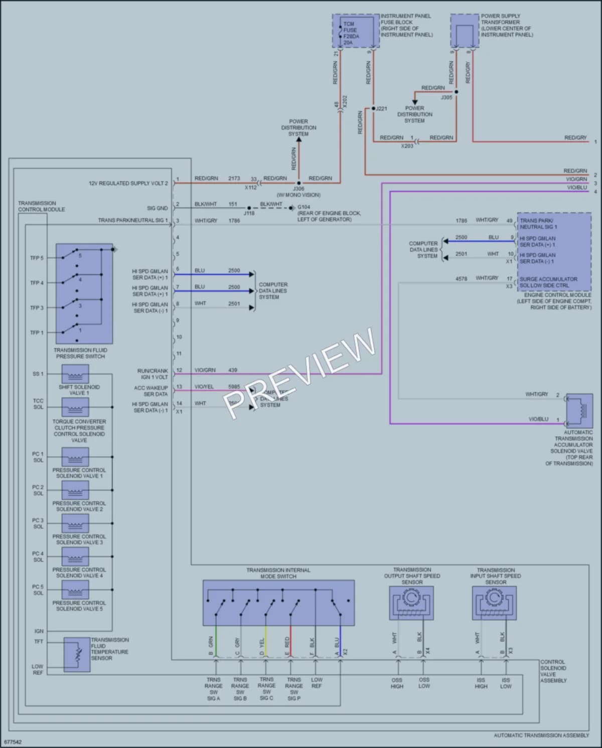 2020 Buick Envision Transmission wiring diagram preview