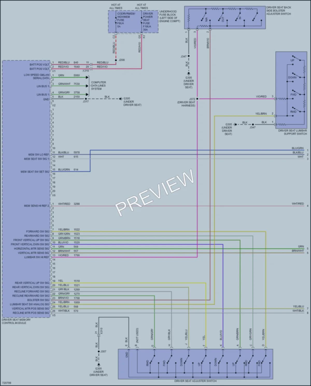 2020 Buick RegalSportback Memory Systems wiring diagram preview