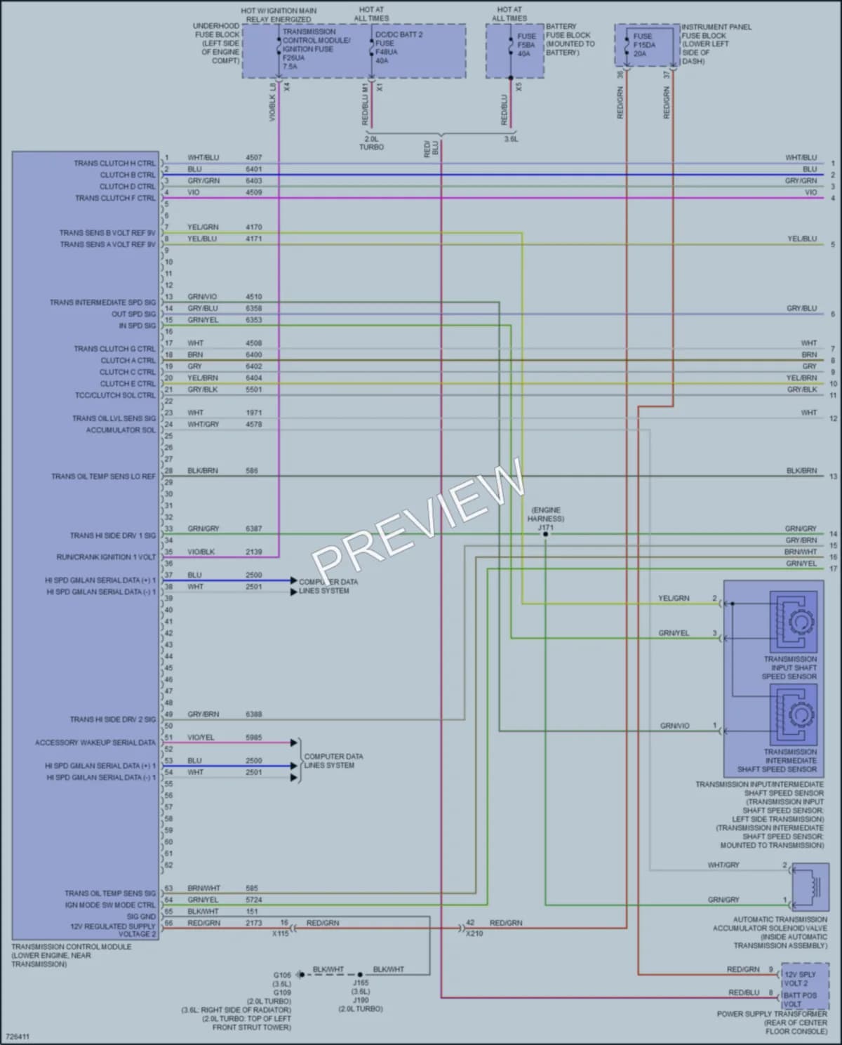2020 Buick RegalSportback Transmission wiring diagram preview