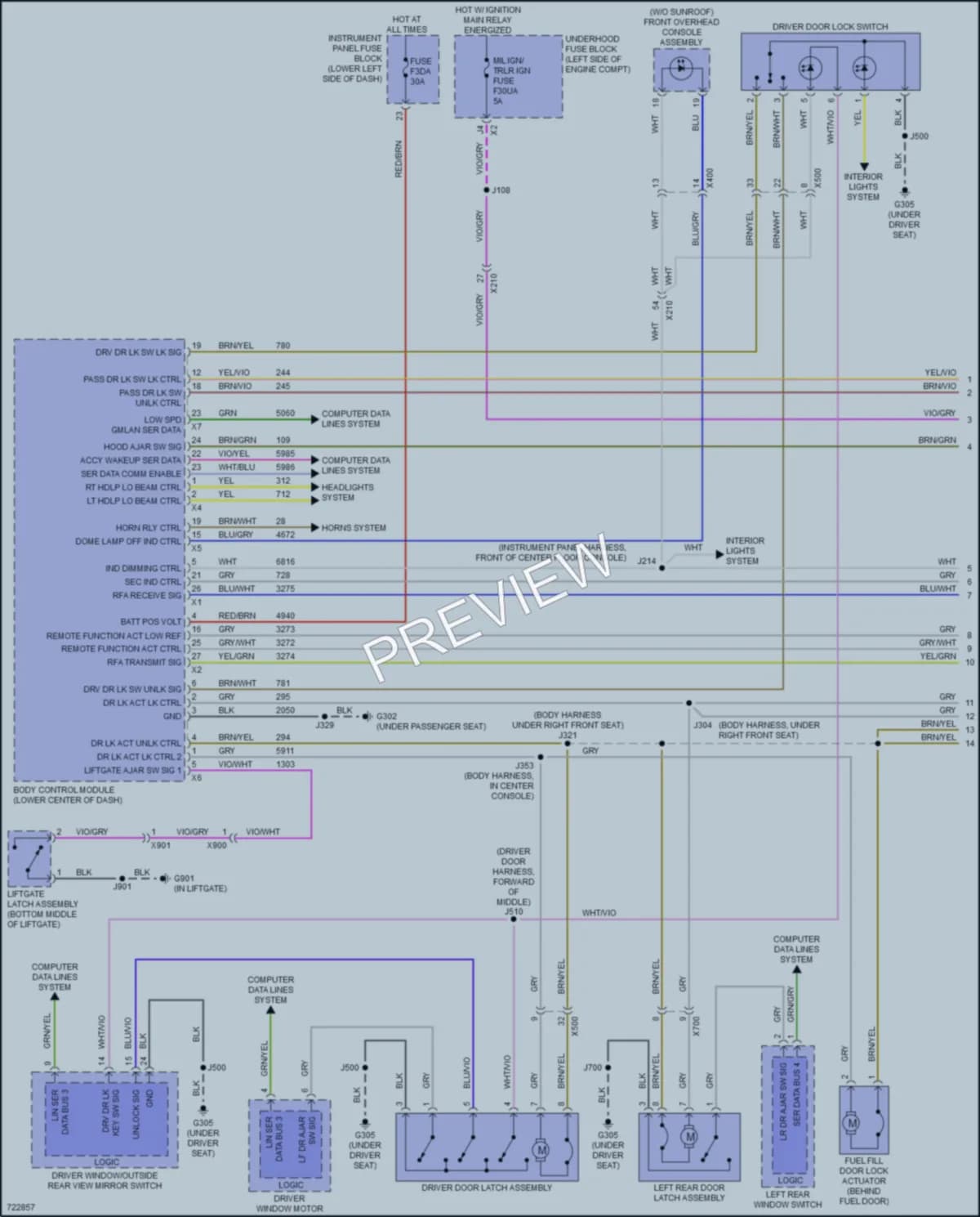 2020 Buick RegalTourX Power Door Locks wiring diagram preview