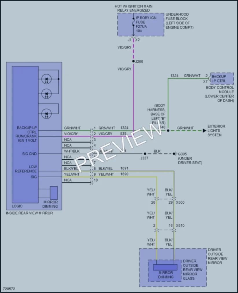2020 Buick RegalTourX Power Mirrors wiring diagram preview