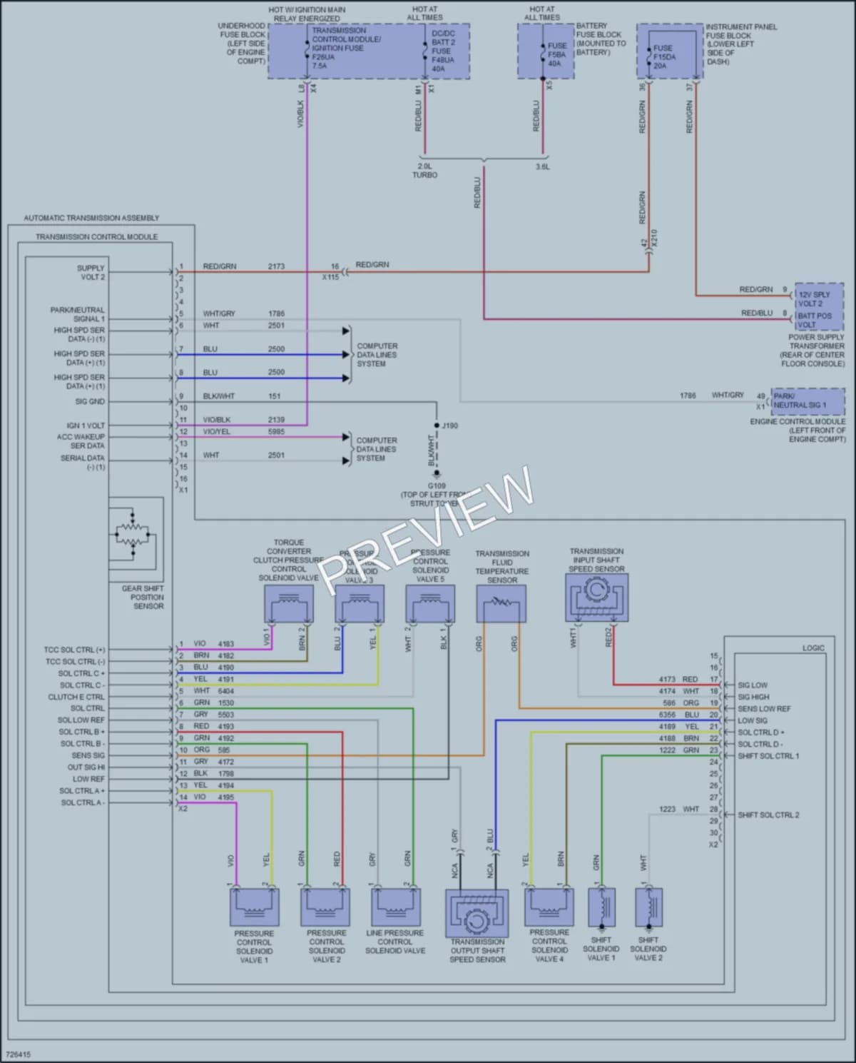 2020 Buick RegalTourX Transmission wiring diagram preview