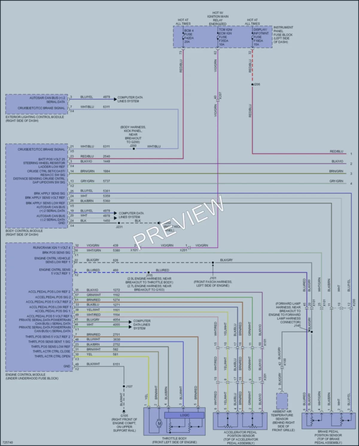 2020 Cadillac CT4 Cruise Control wiring diagram preview