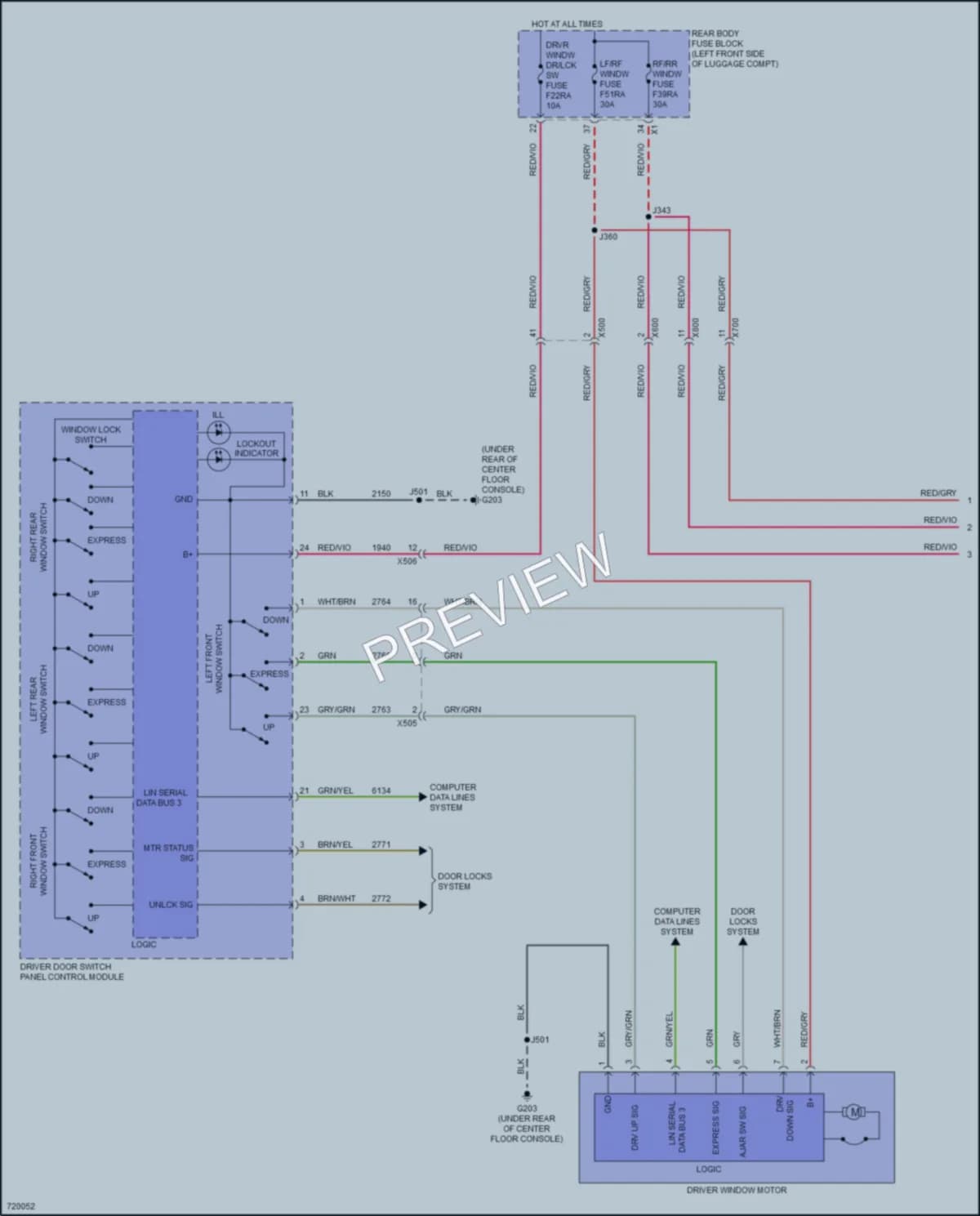 2020 Cadillac CT4 Power Windows wiring diagram preview