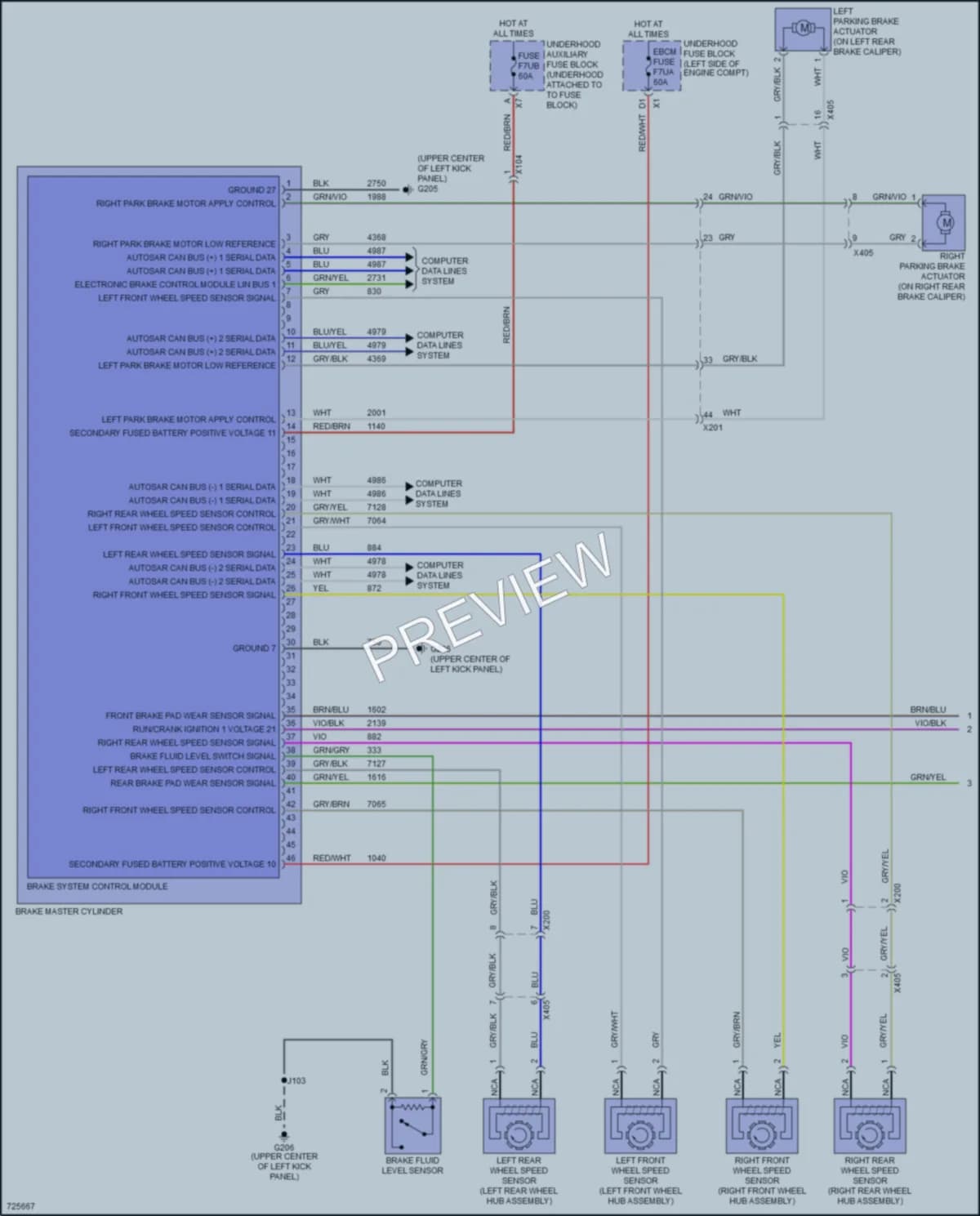 2020 Cadillac CT4V Anti Lock Brakes wiring diagram preview