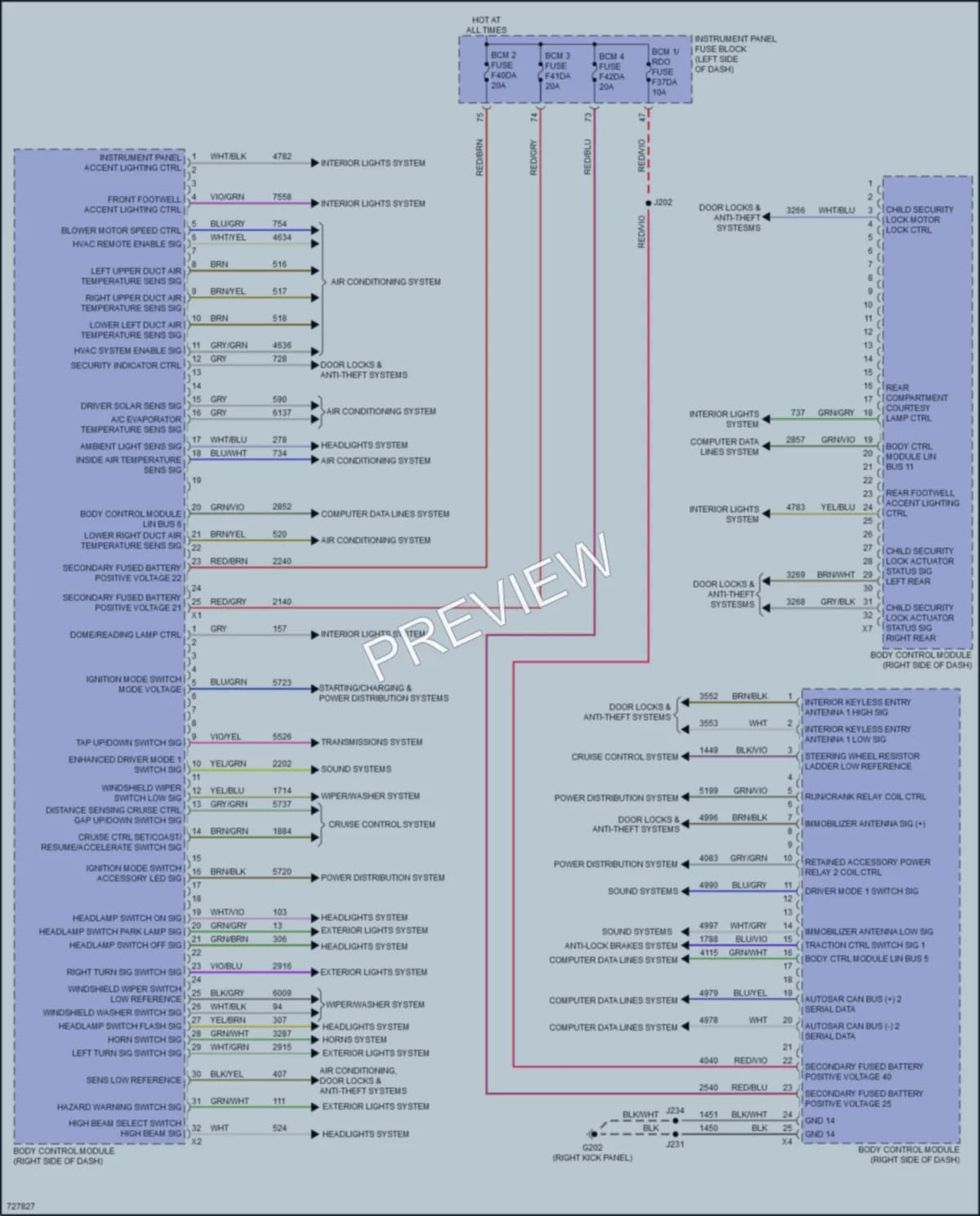 2020 Cadillac CT4V Body Control Modules wiring diagram preview