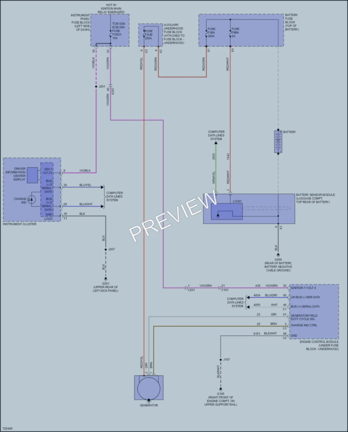 2020 Cadillac CT4V Starting Charging wiring diagram preview