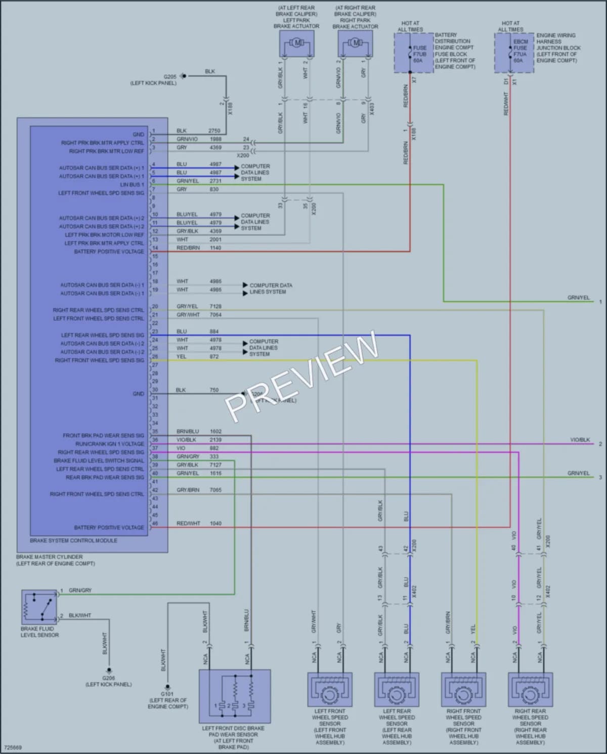 2020 Cadillac CT5 Anti Lock Brakes wiring diagram preview