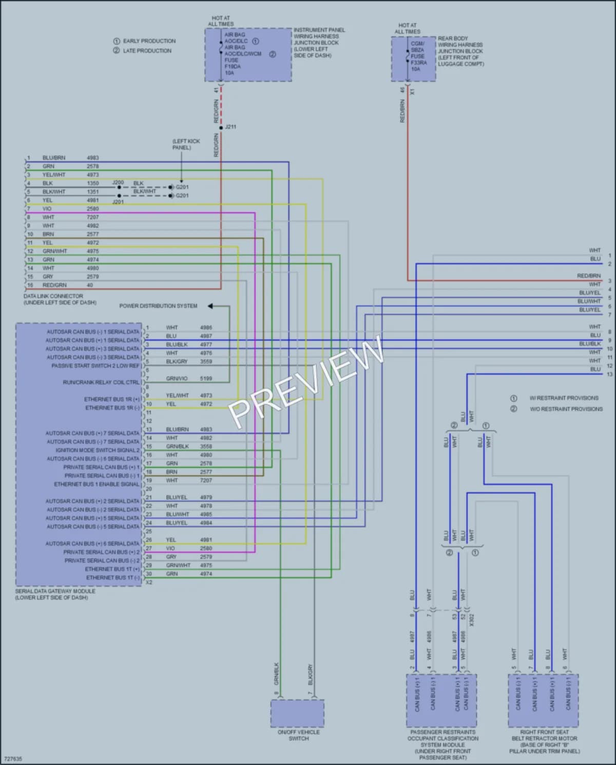 2020 Cadillac CT5 Computer Data Lines wiring diagram preview