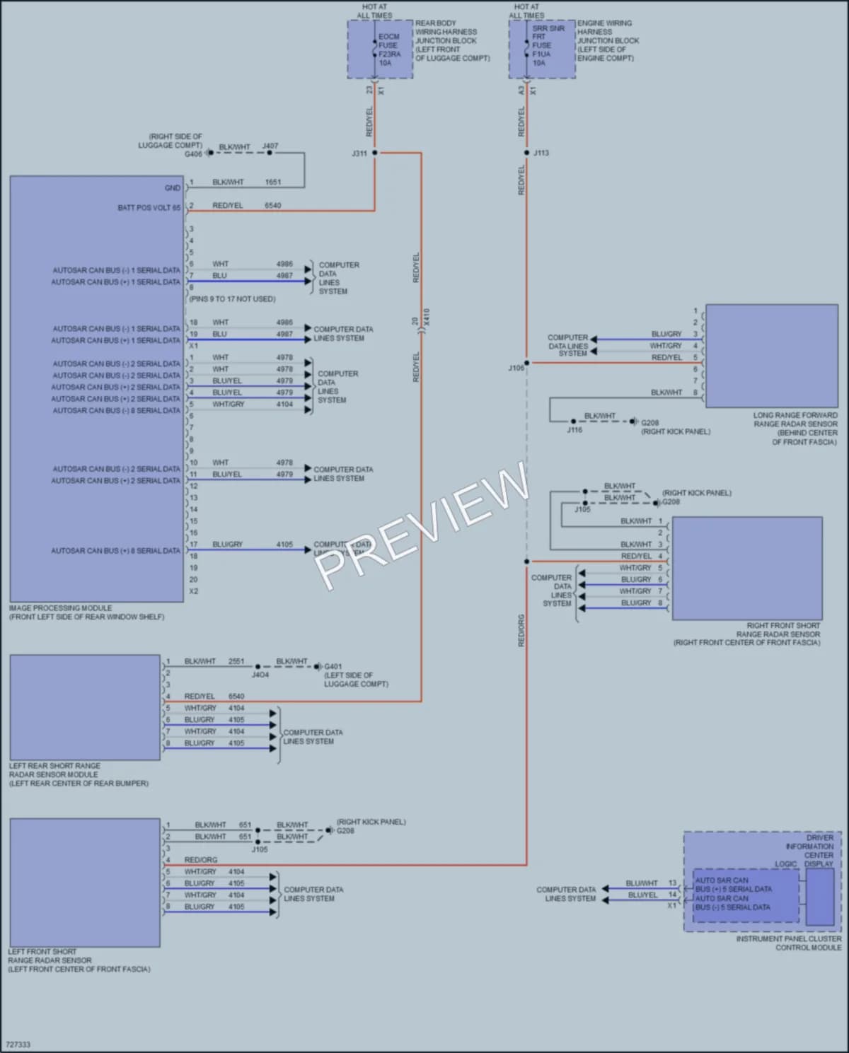 2020 Cadillac CT5 Instrument Cluster wiring diagram preview