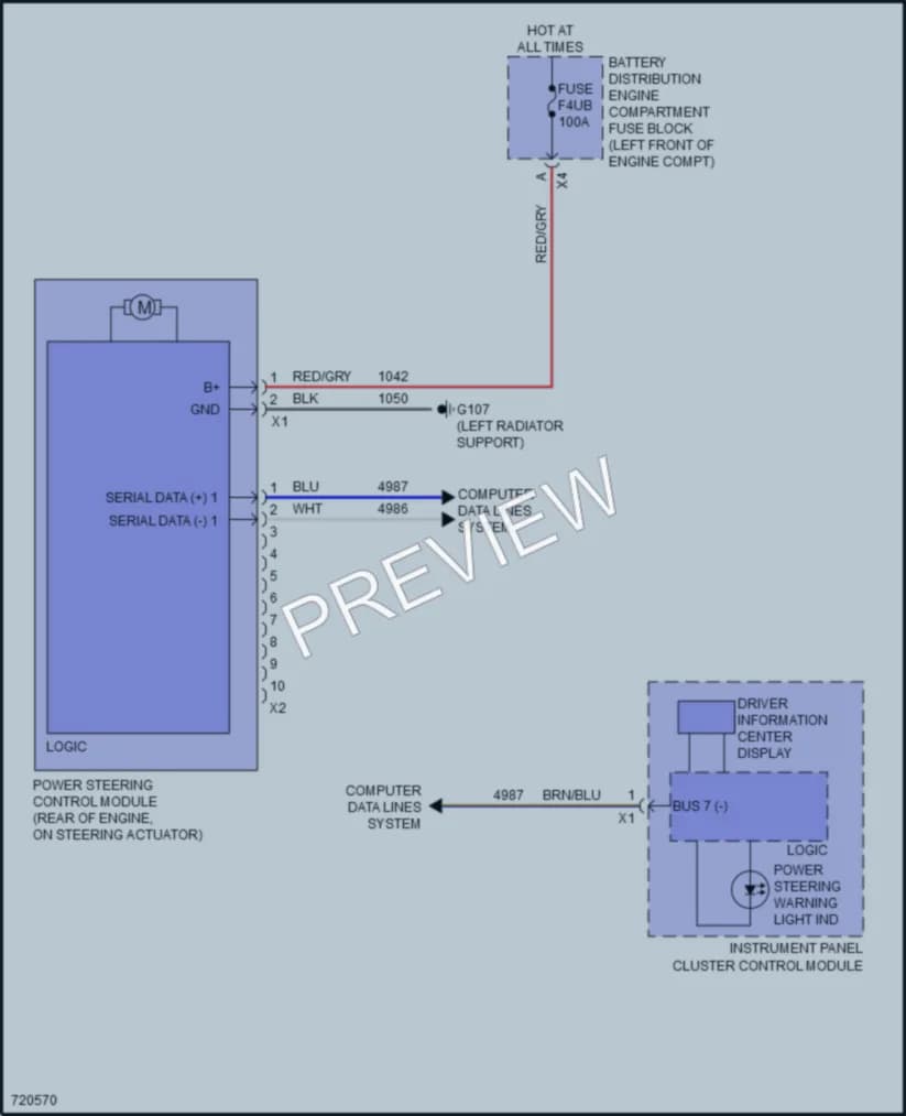 2020 Cadillac CT5V Electronic Power Steering wiring diagram preview