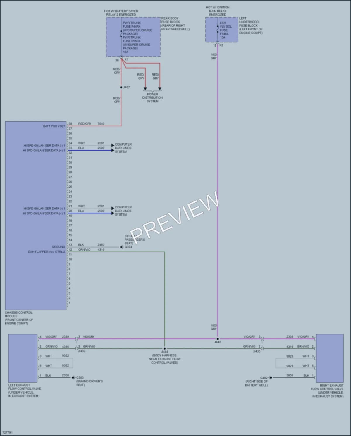 2020 Cadillac CT6 Electronic Muffler wiring diagram preview