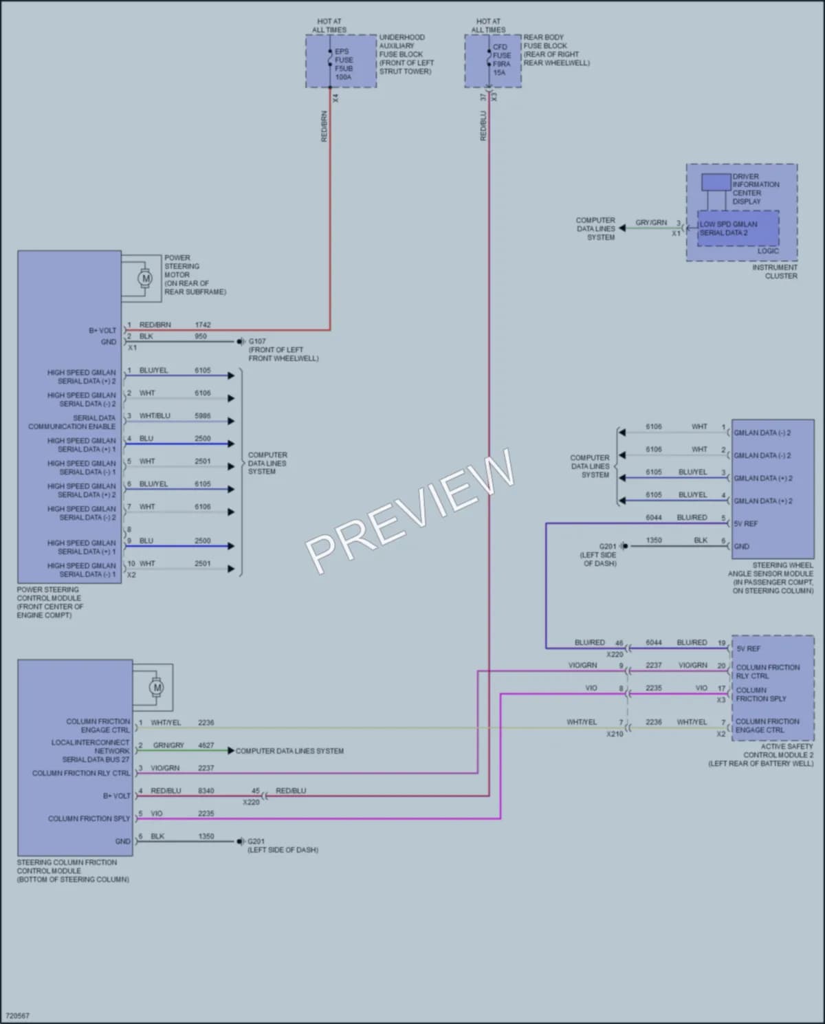 2020 Cadillac CT6 Electronic Power Steering wiring diagram preview