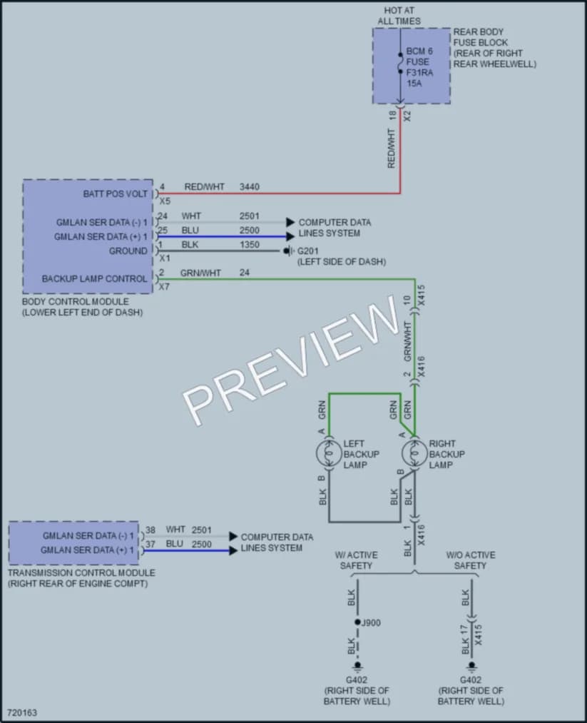 2020 Cadillac CT6 Exterior Lights wiring diagram preview