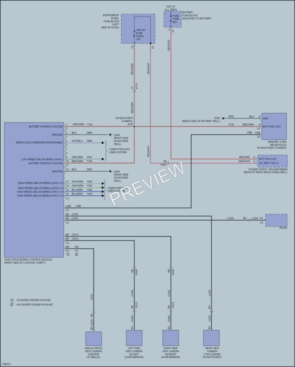 2020 Cadillac CT6 Navigation wiring diagram preview