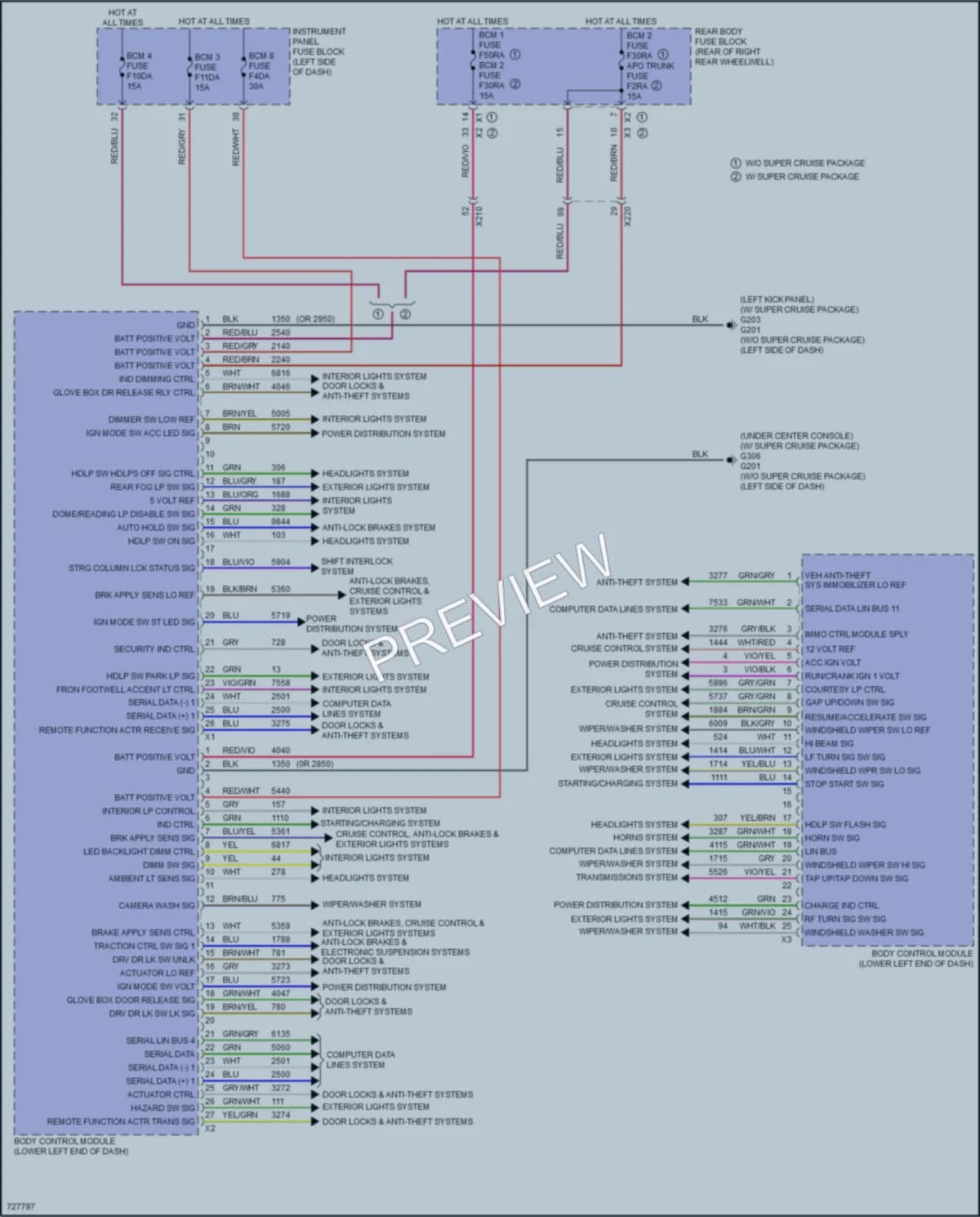 2020 Cadillac CT6V Body Control Modules wiring diagram preview