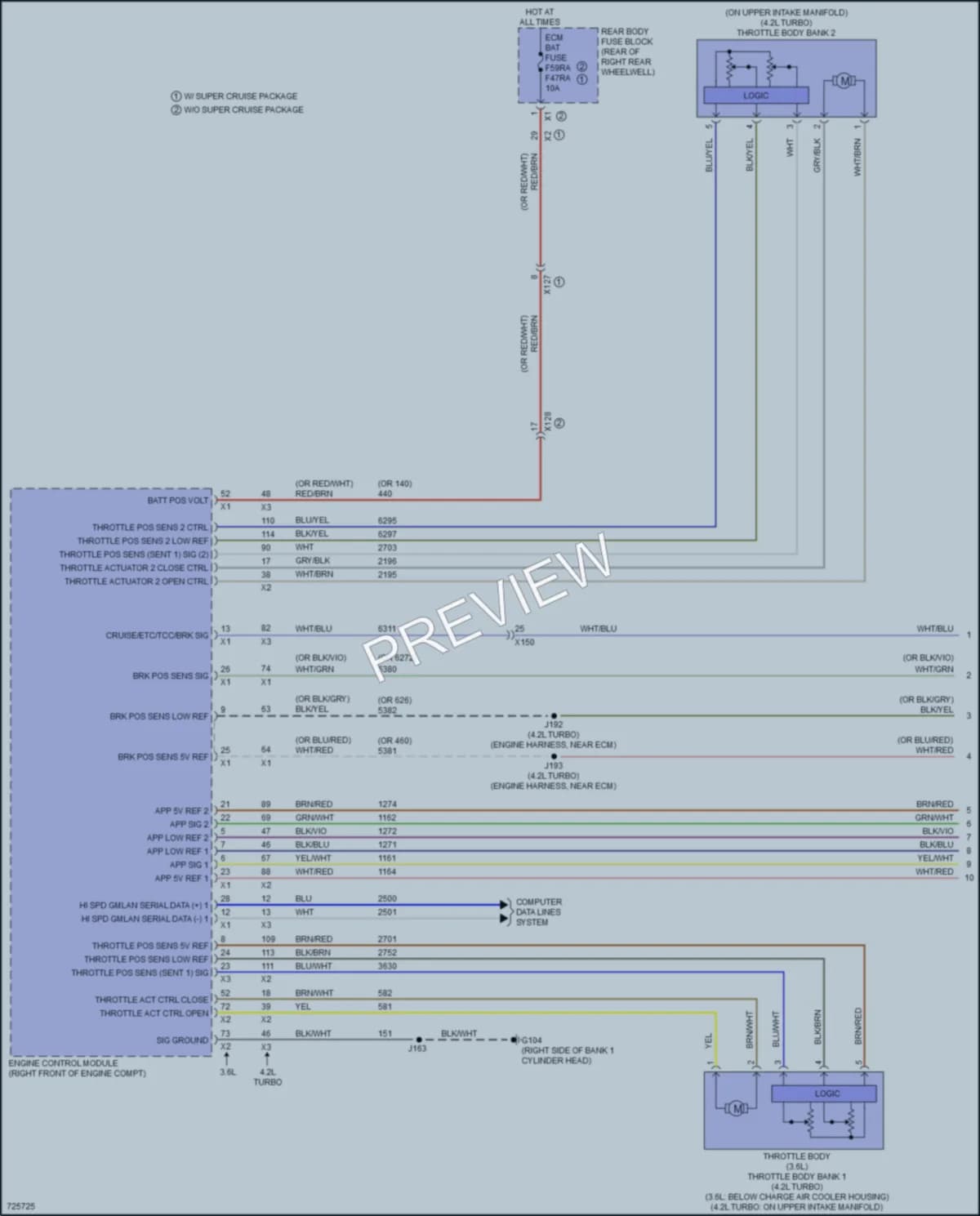 2020 Cadillac CT6V Cruise Control wiring diagram preview